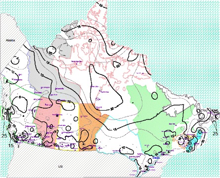 Canada Annual Average Windspeed Canada Annual Average Windspeed