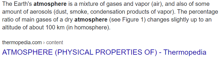 Description of the Atmosphere
