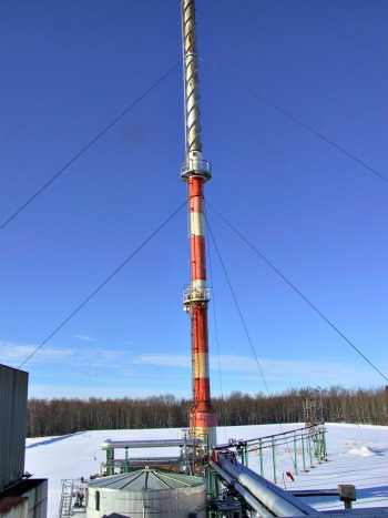 Flare Stack equipped with CEMS - Contiuous Emissions Monitoring System