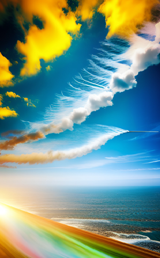 Colourful jet stream