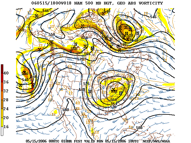 Upper air forecast map weather