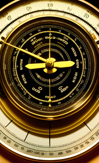 Barometric display close up