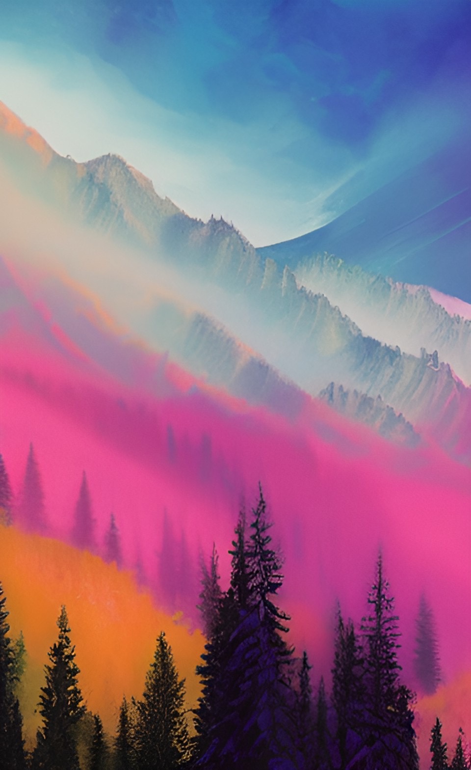 Water vapour on the mountainside