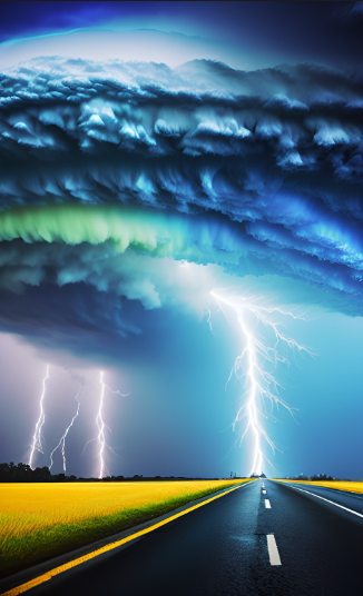 Thunderstorm triggering a warning