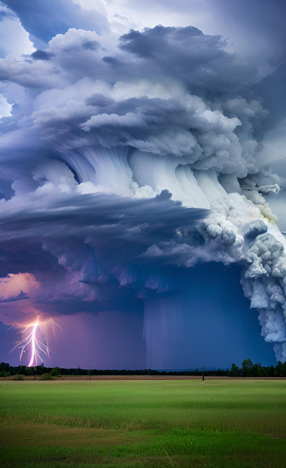 Cumuliform clouds are ablaze with latent heat. Towers of explosive clouds