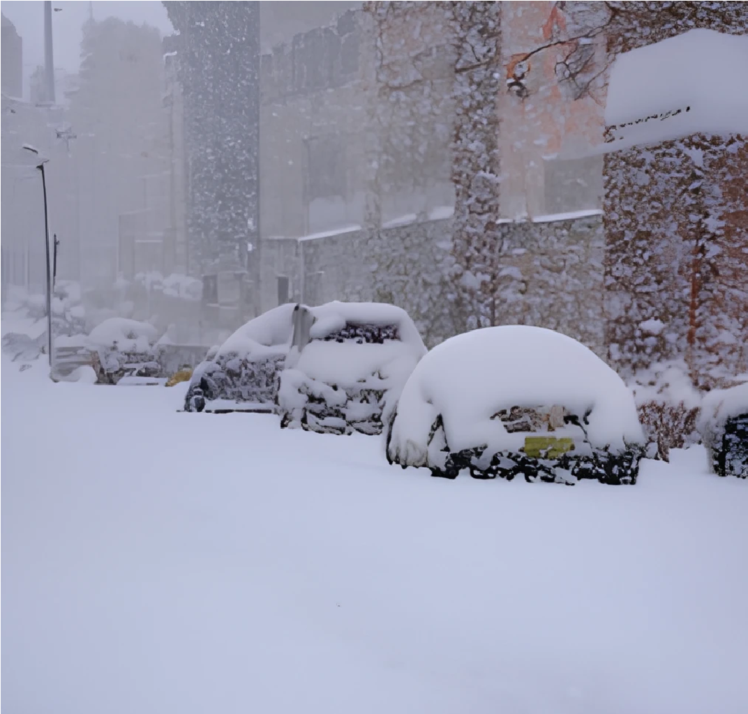 Parked Cars in a Blizzard