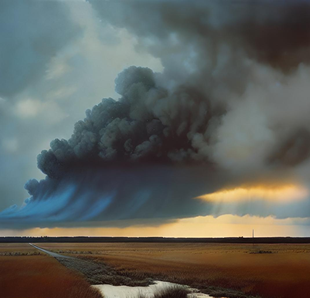 Local storm in flatlands