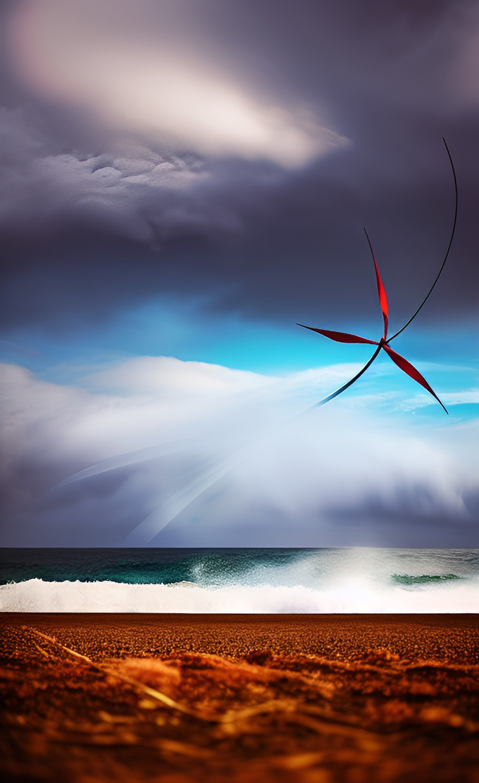 The wind is strong above