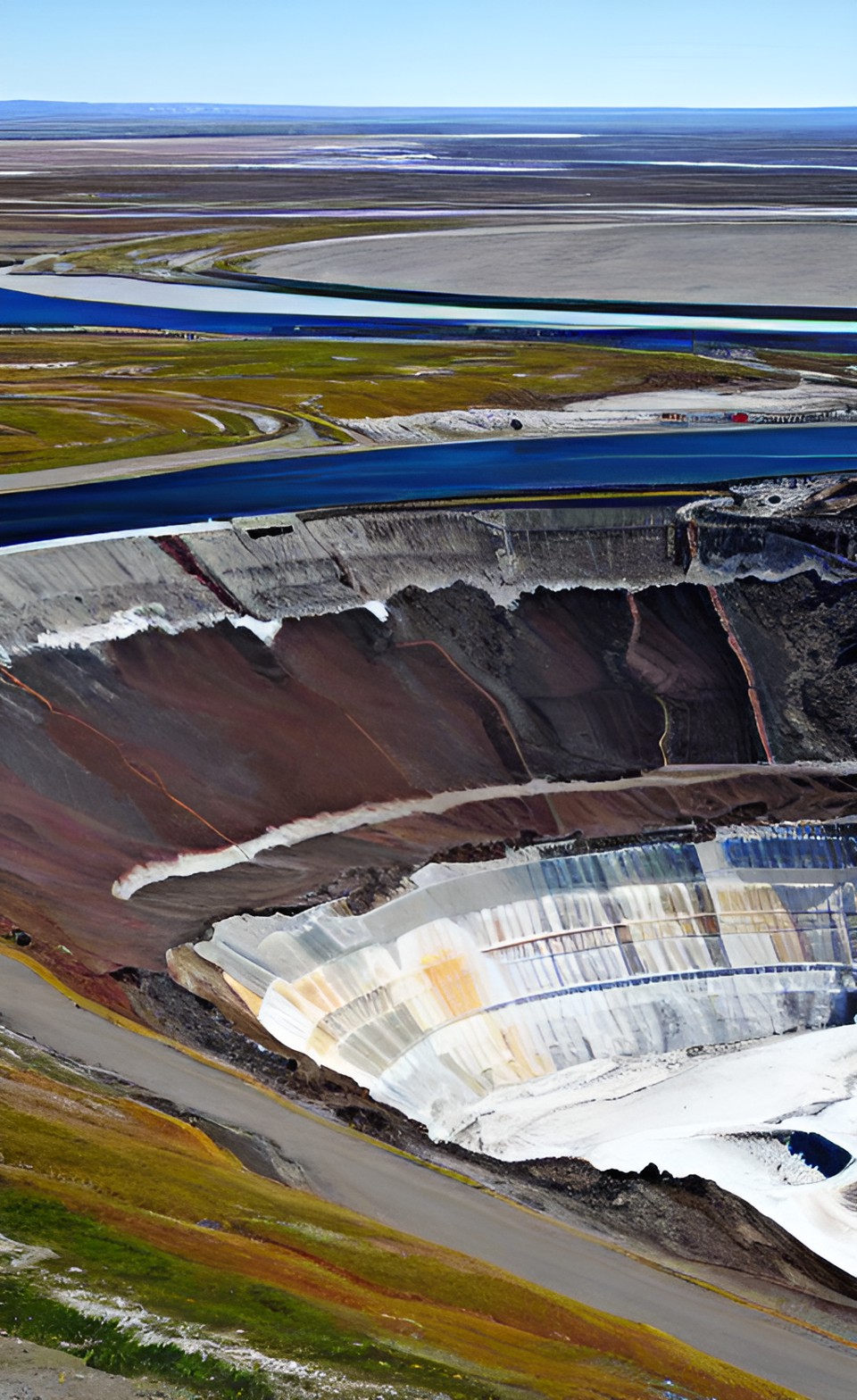 Detailed reporting is needed for active mine faces and tailings ponds. Pollution from open pits