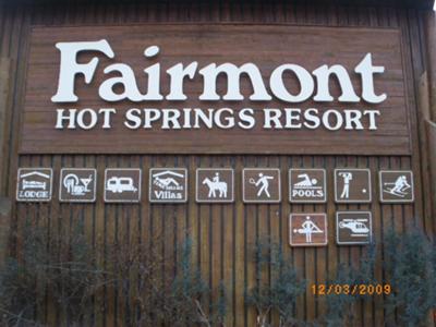 Fairmount Hot Springs Resort Sign