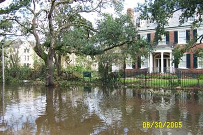 Hurricane Katrina Flooding at Tulane University Alumni House