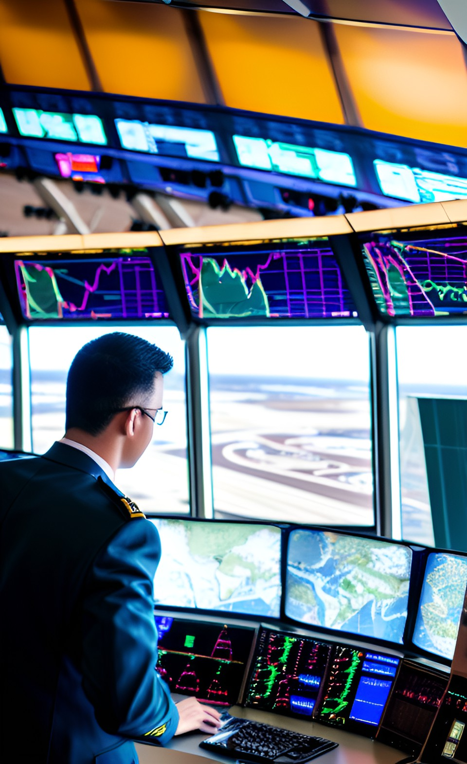 Air Traffic Controller at Work